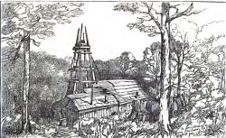 2. Not the house at Pooh Corner, but Netherfield No. 1 Well, Sussex drawn by E Cooke, Esq, RA. Drilled in 1987 purely for academic enlightenment this was the first UK well to discover shale gas.